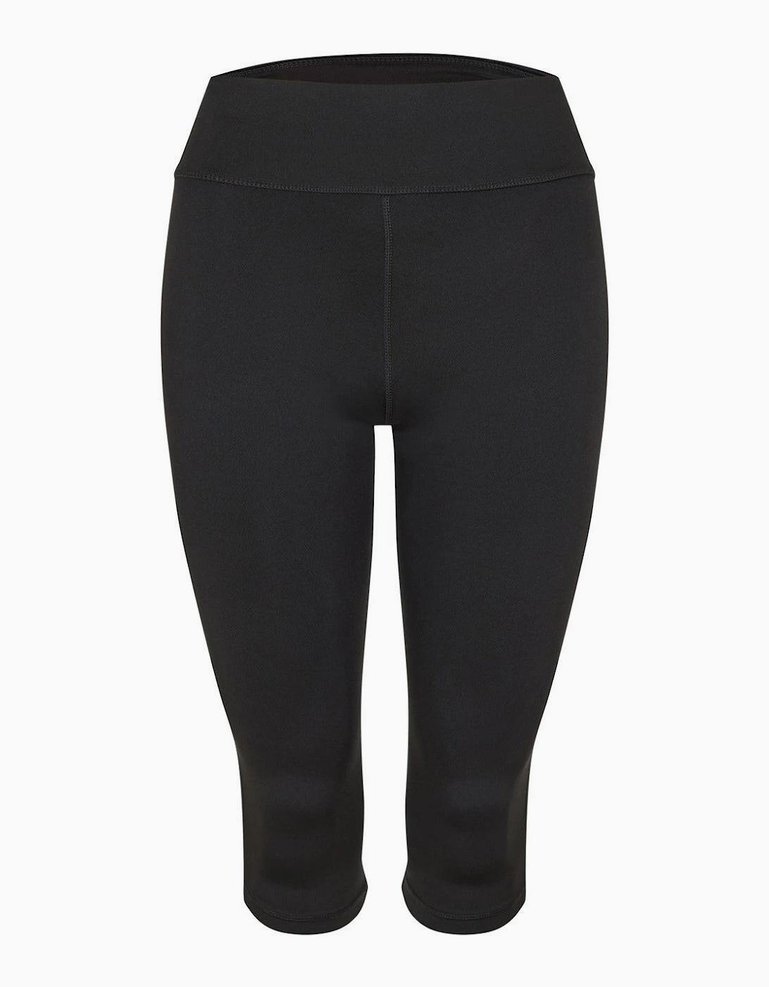 Diadora Diadora Women's Three Quarter Solid Patterned Leggings - Black