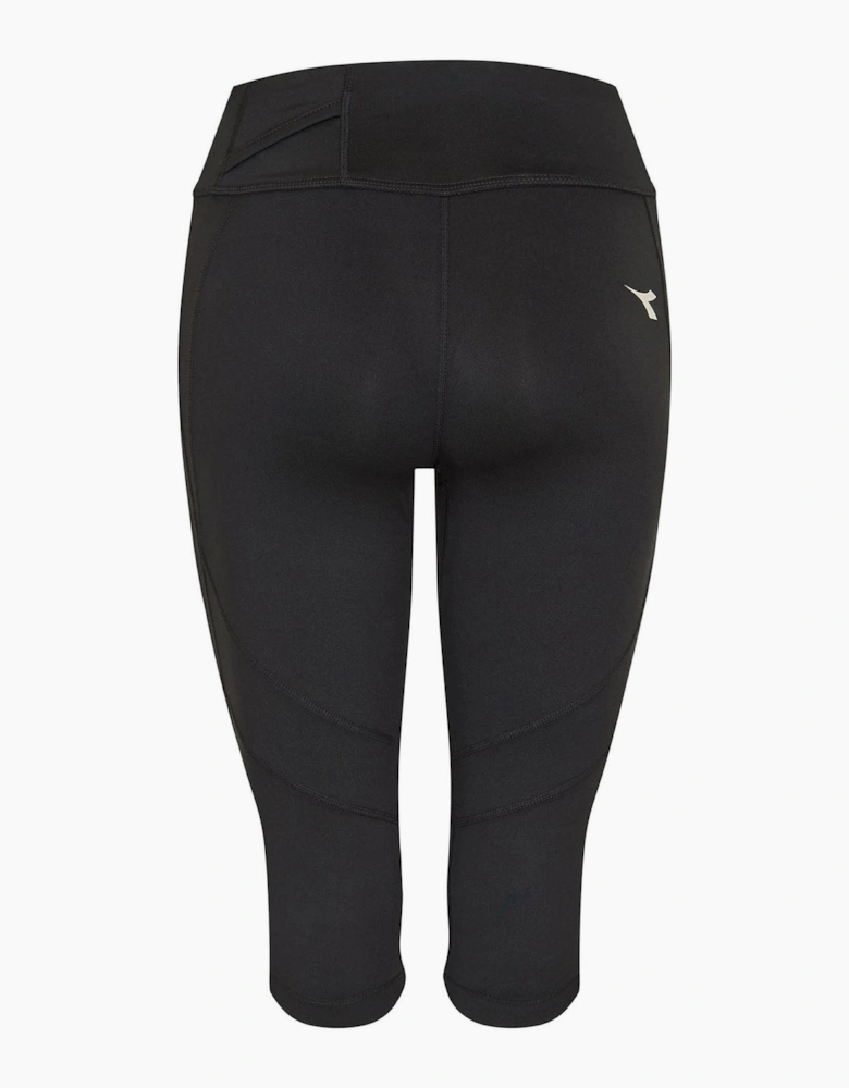 Three Quarter Solid Patterned Leggings