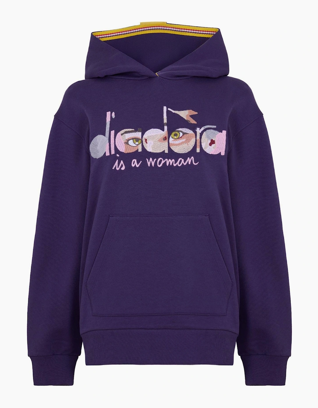 Diadora Women's Purple Glass Eye Hooded Neck Long Sleeve Sweater - Size 10