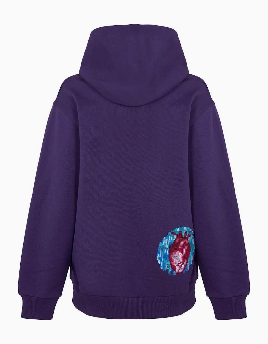 Eye Hooded Neck Long Sleeve Sweater