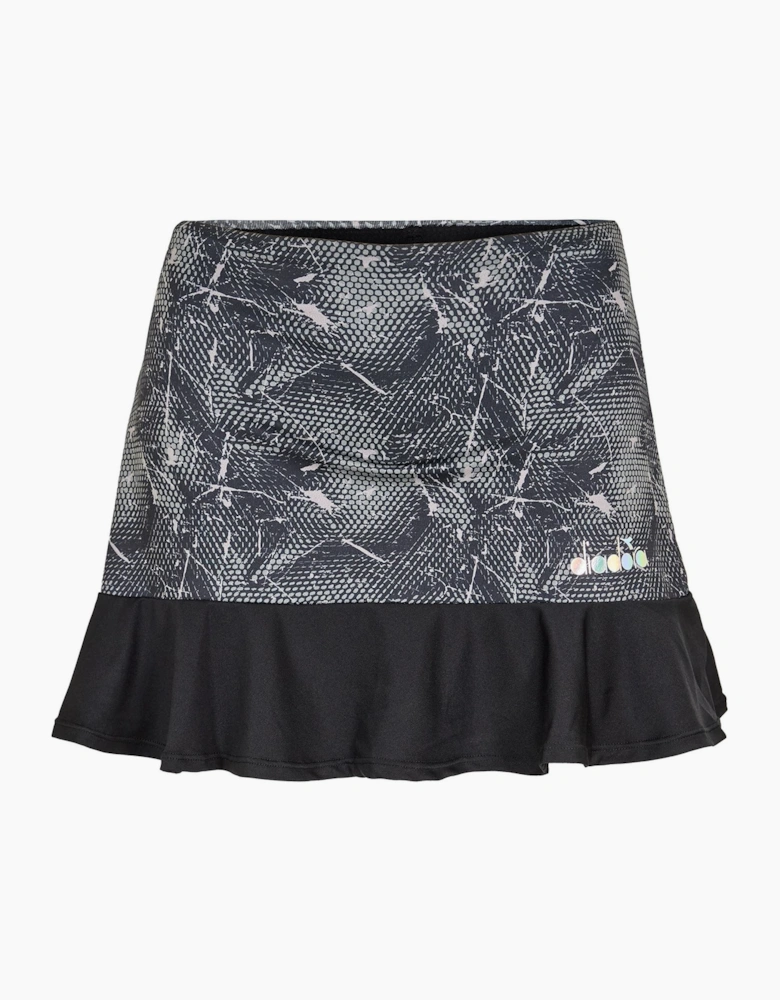 Abstract Patterned Easy Tennis Scratch Skirt
