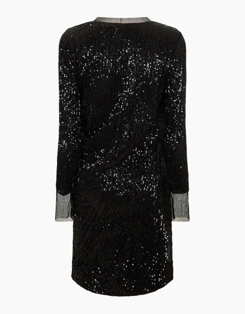 Womens Edegra All Over Sequinned Design Dress
