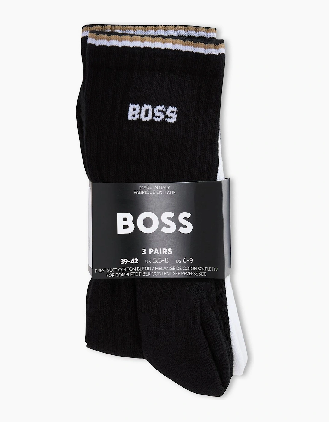 Rib Stripe Quarter Socks