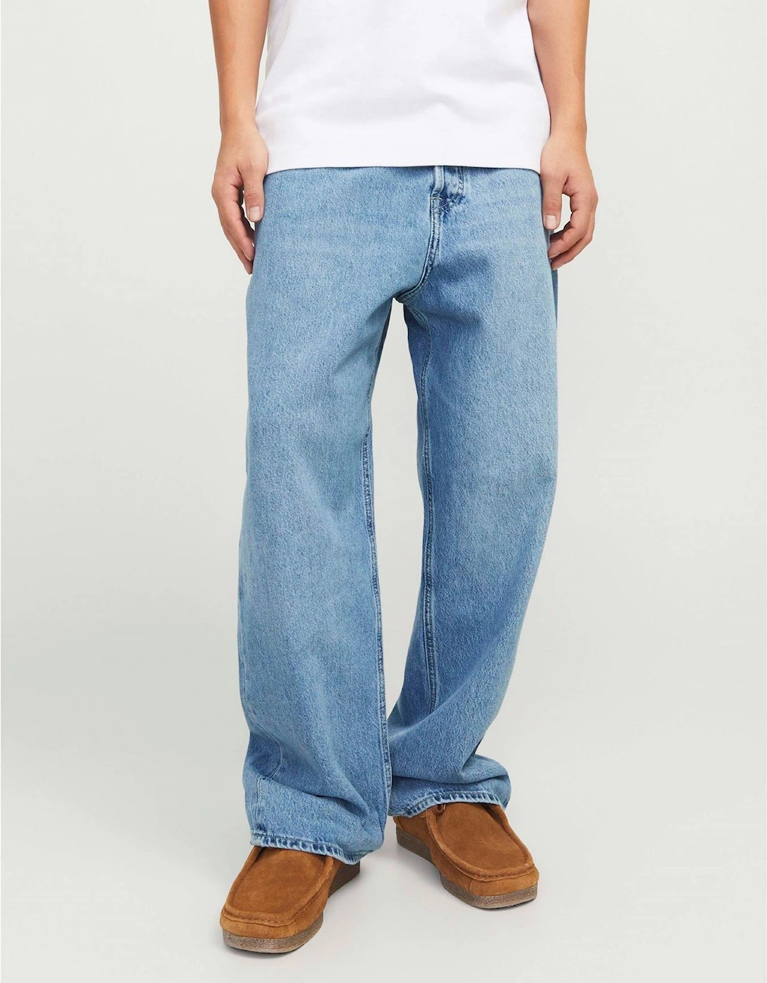 Wide Leg Mid Rise Jeans