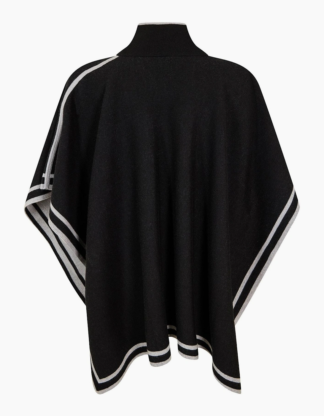 Mock Neck High Collar Sleeveless Poncho