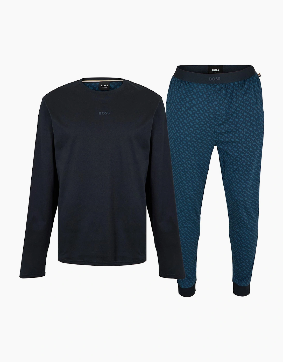 Hugo Boss Men's Mens Relax Long Set 10269542 02 Pyjama - Navy - Size, Xl
