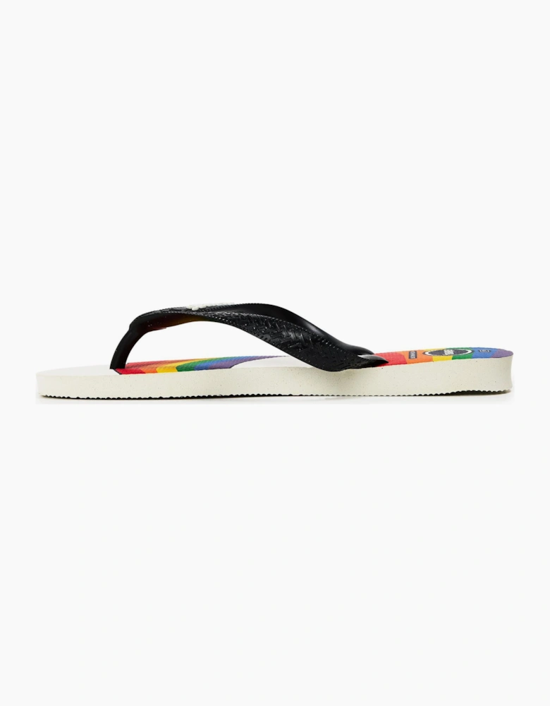 Womens Top Pride White Black 35 36 Flip Flops