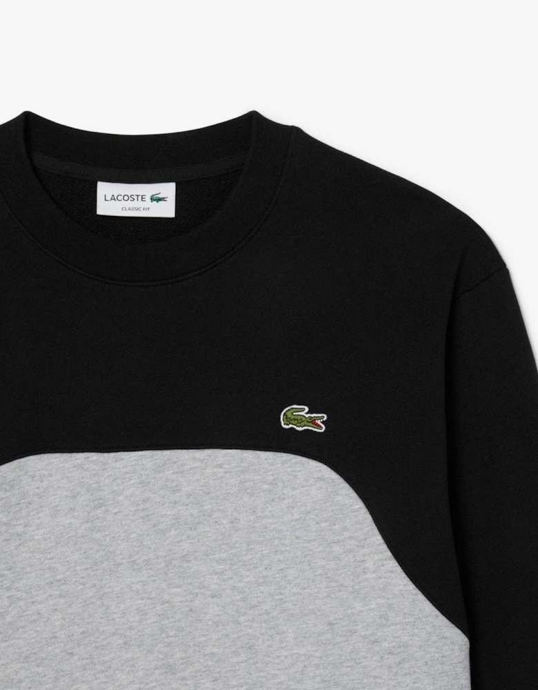 Block Cotton Fleece Sweatshirt