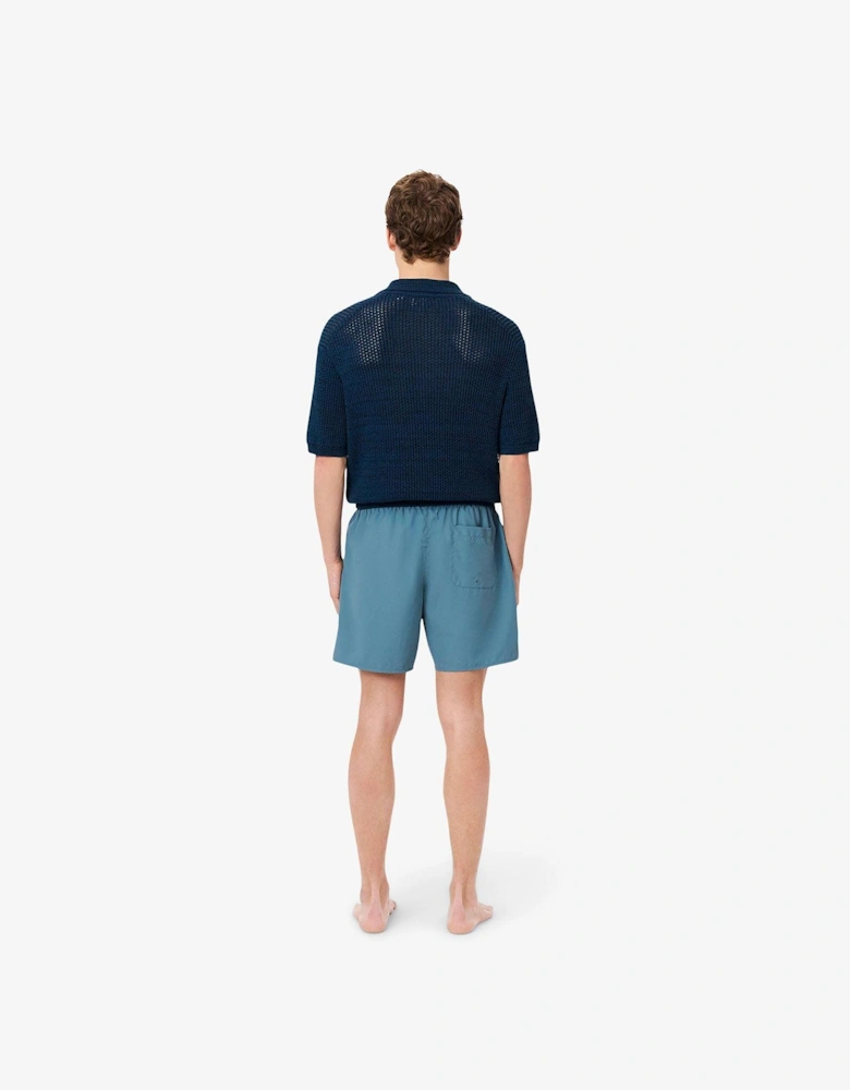 Mid Length Monochrome Swim Trunks
