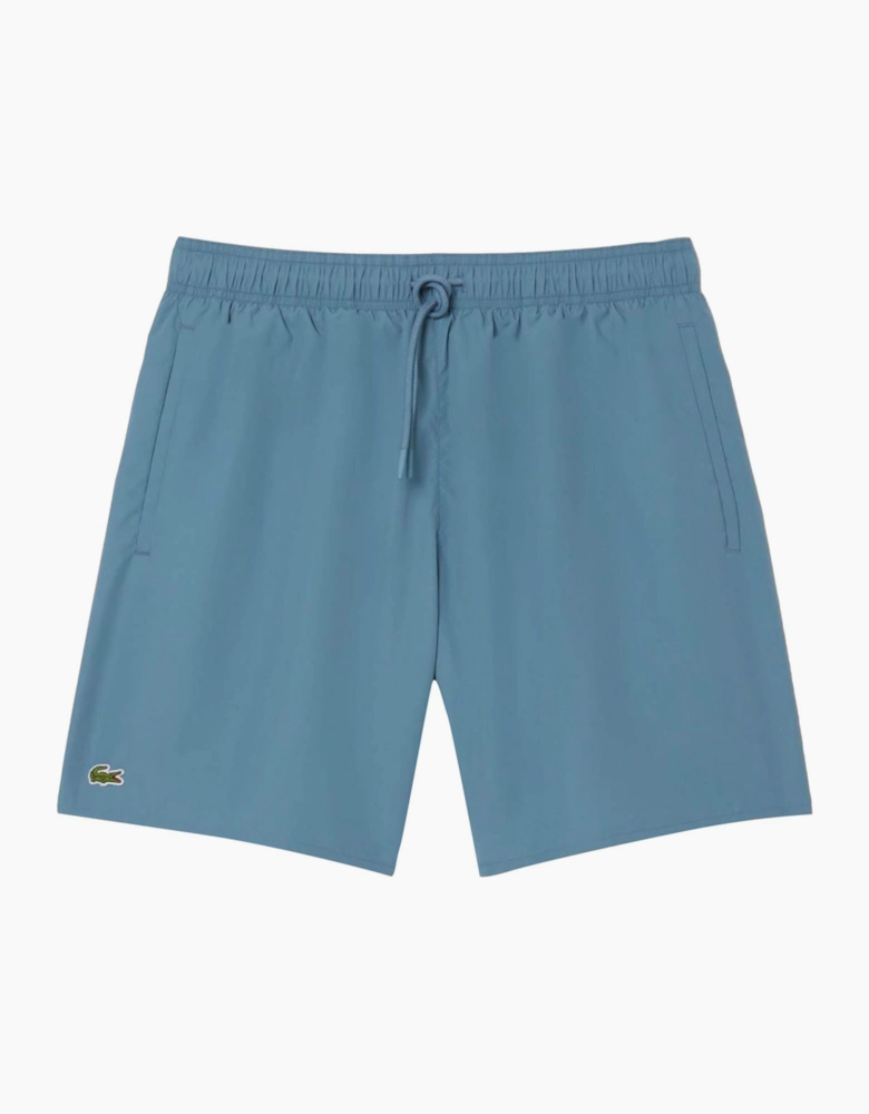 Mid Length Monochrome Swim Trunks