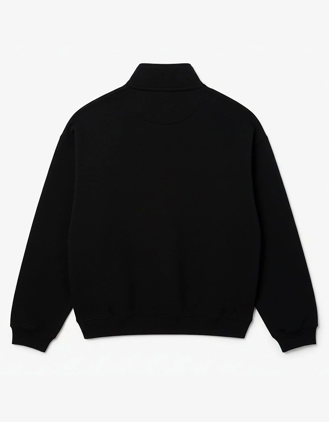 Fit Zip Neck Badge Accent Sweatshirt