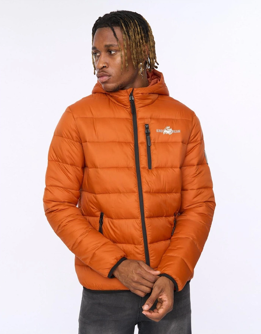 Kings Will Dream Kings Will Dream Men's Puffer Jacket - Orange