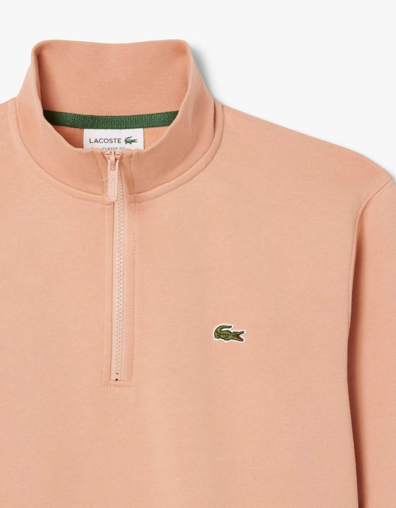 Neck Zipped Fleece Sweatshirt