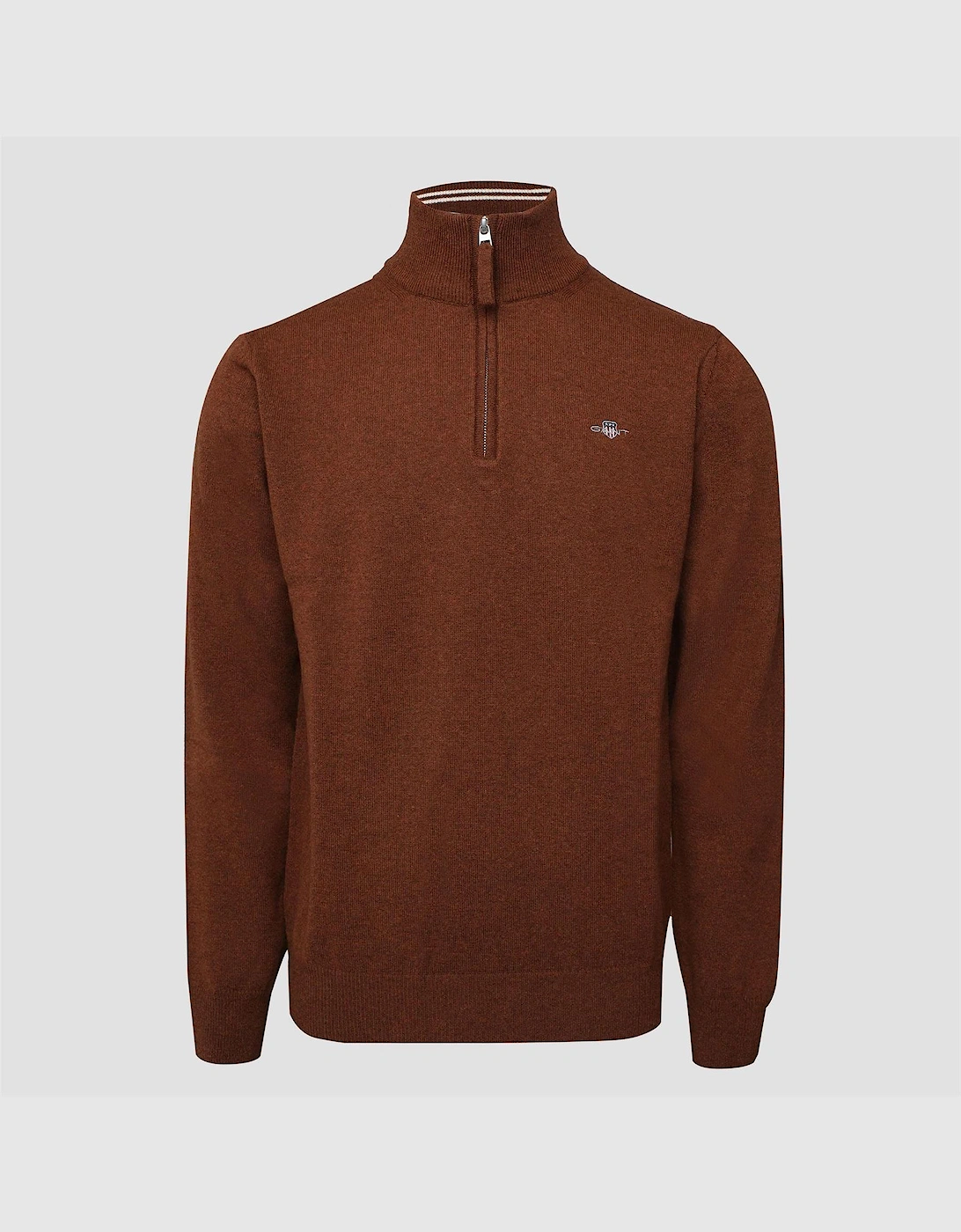 Gant GANT Men's Lambswool Half Zip Sweater - Brown