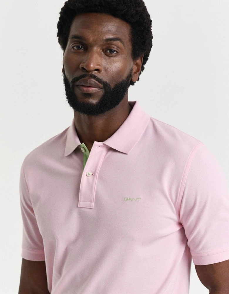 Regular Fit Contrast Piqué Polo Shirt
