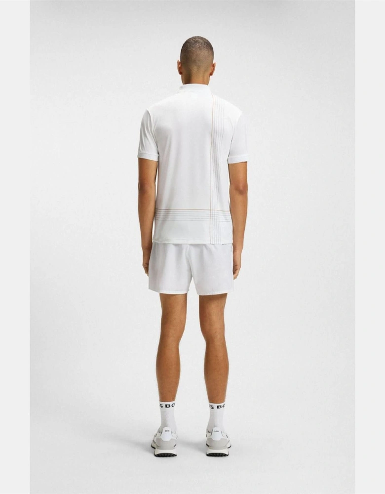Quick Dry Polo Shirt with Check Artwork