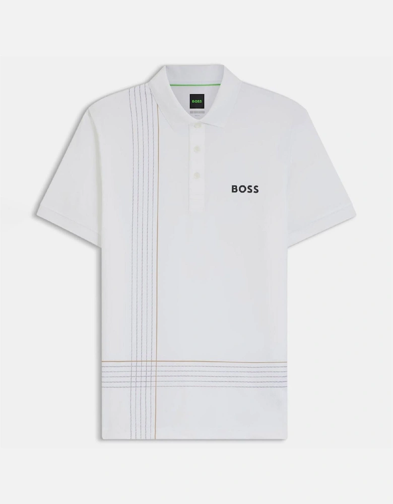 Quick Dry Polo Shirt with Check Artwork