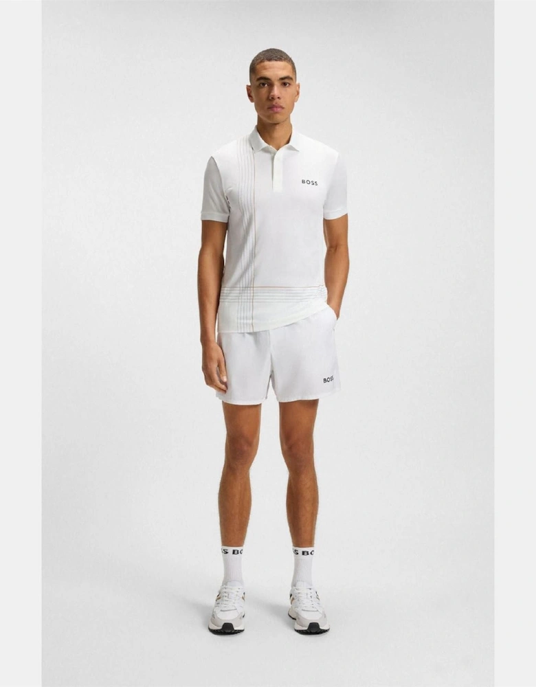 Quick Dry Polo Shirt with Check Artwork