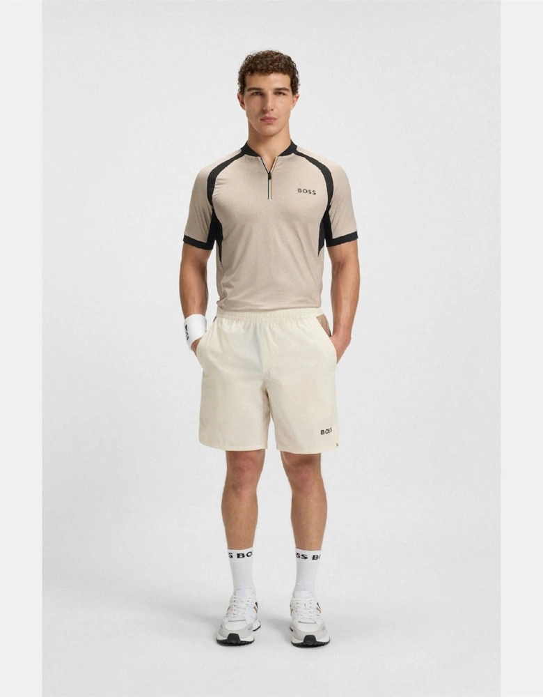 Matchball Zip Neck Mesh Polo Shirt