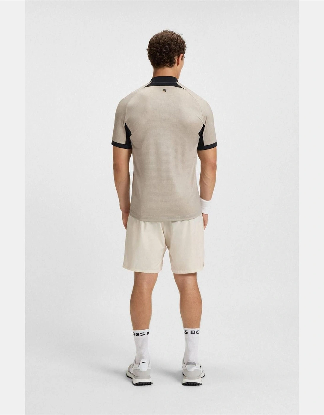 Matchball Zip Neck Mesh Polo Shirt