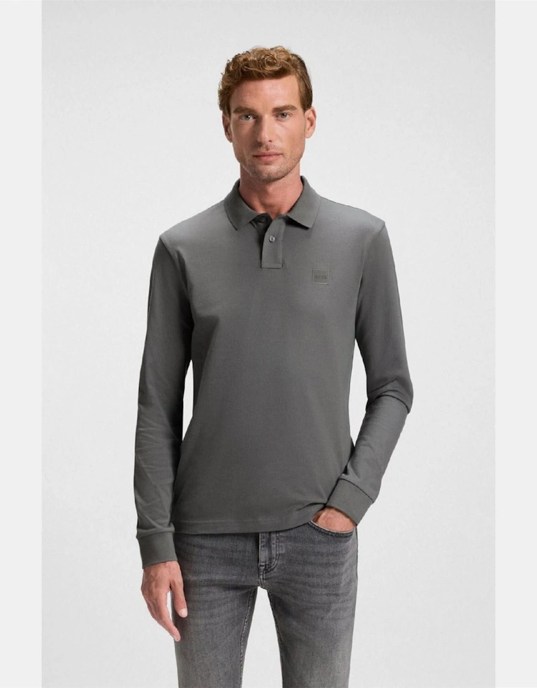Slim Fit Long Sleeve Polo Shirt
