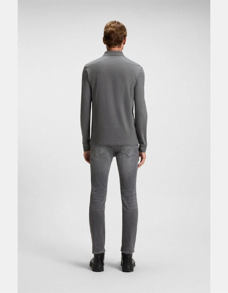 Slim Fit Long Sleeve Polo Shirt