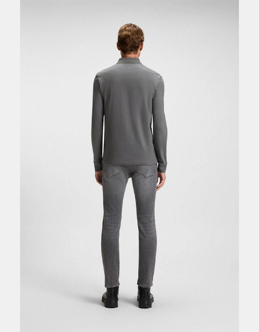Slim Fit Long Sleeve Polo Shirt
