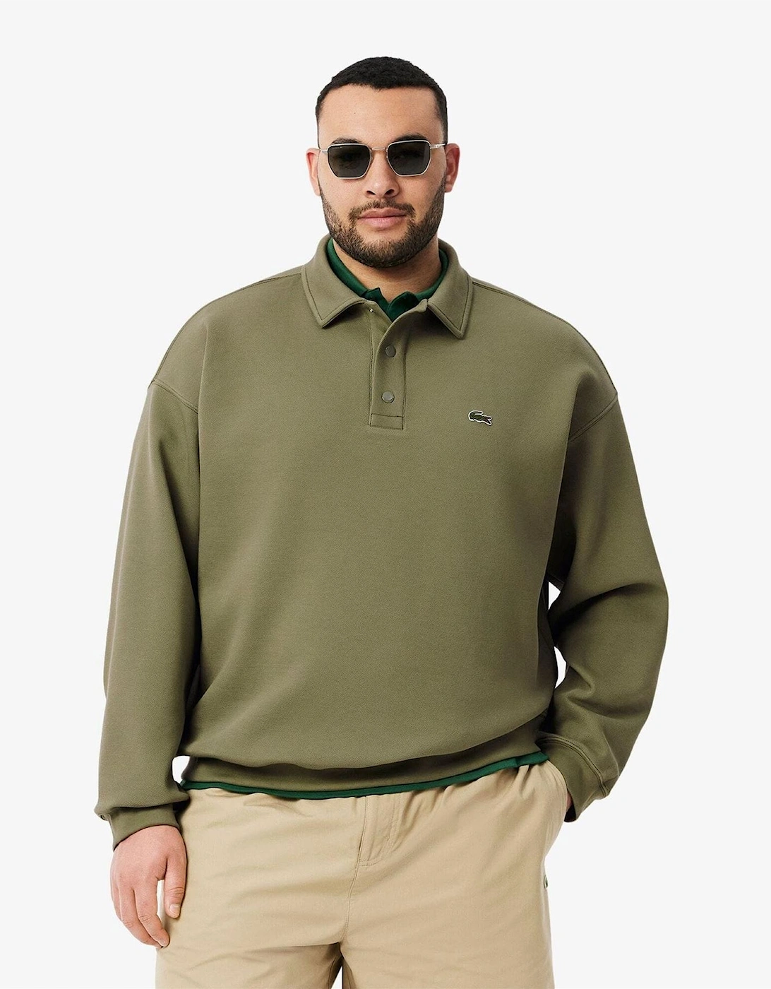 Loose Fit Piqué Sweatshirt