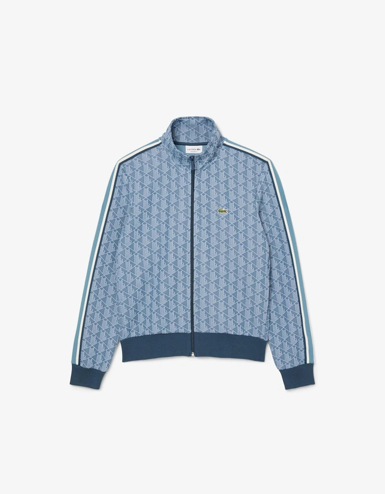 Zip Up Jacquard Track Jacket