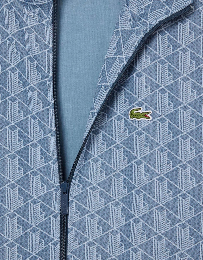 Zip Up Jacquard Track Jacket