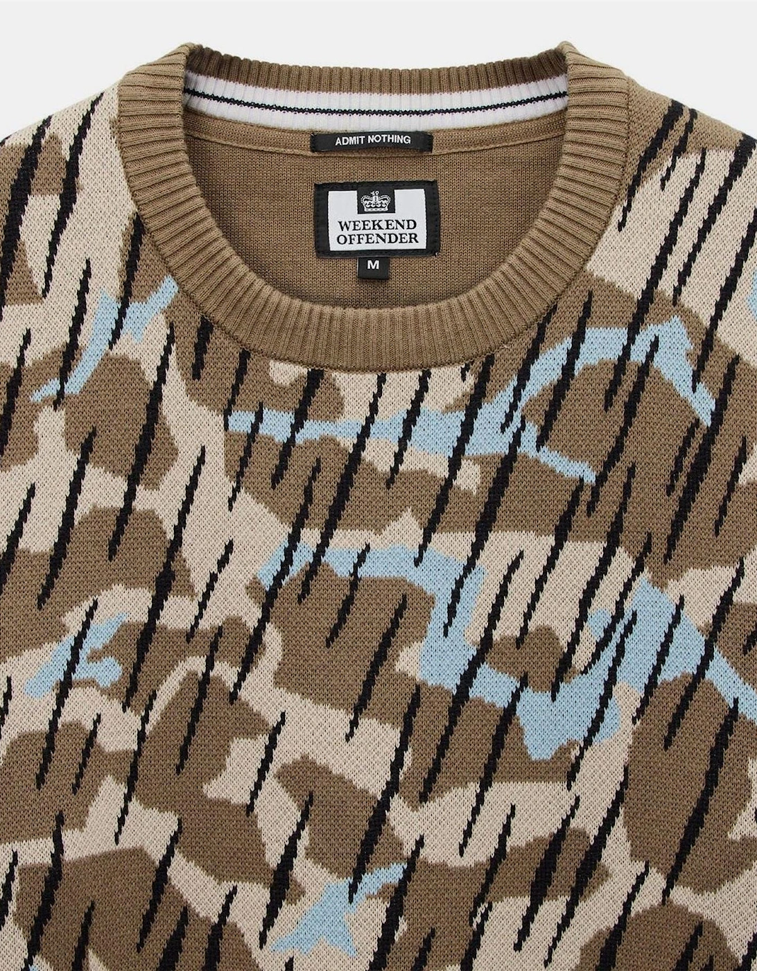 Difranco Camo Knit Sweater
