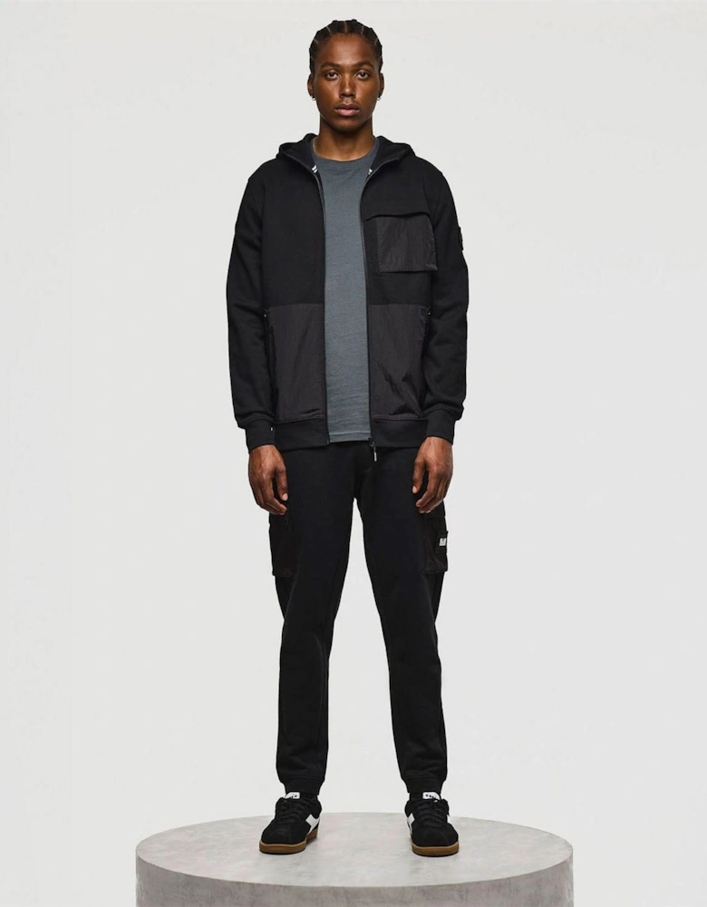 Daponte Overlay Zip Hoodie