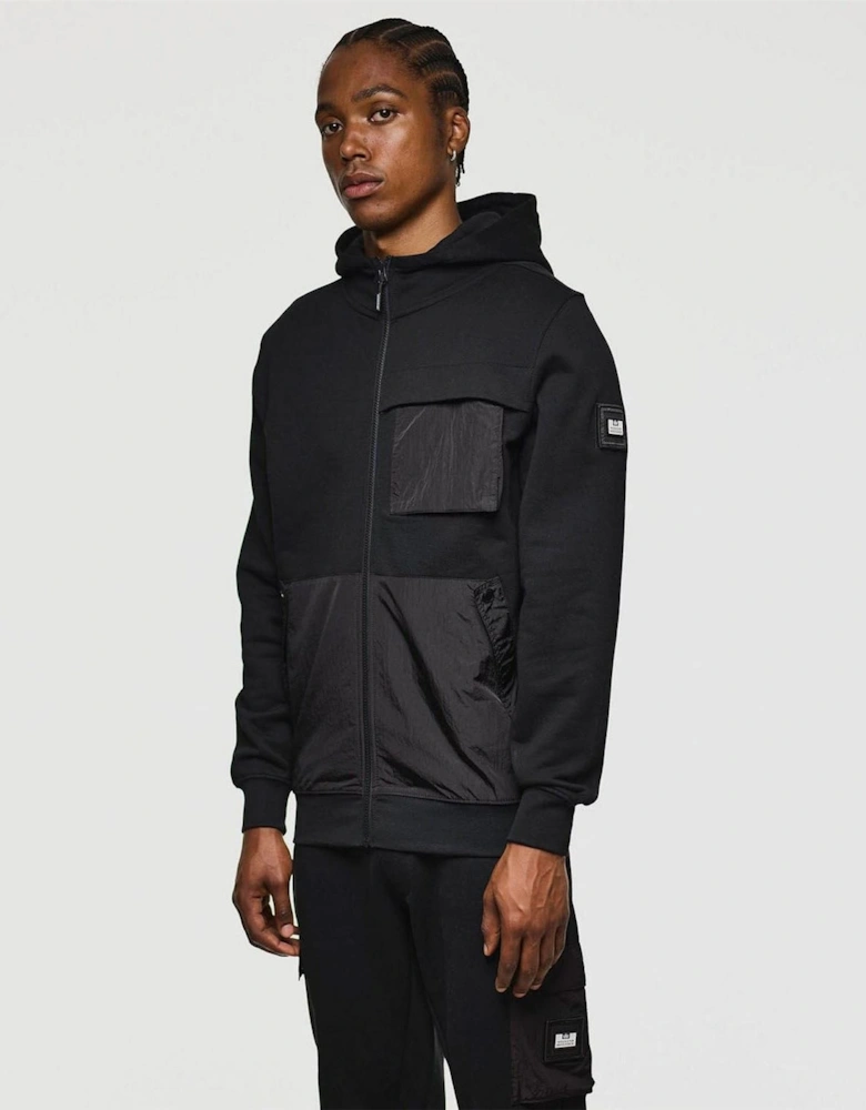Daponte Overlay Zip Hoodie
