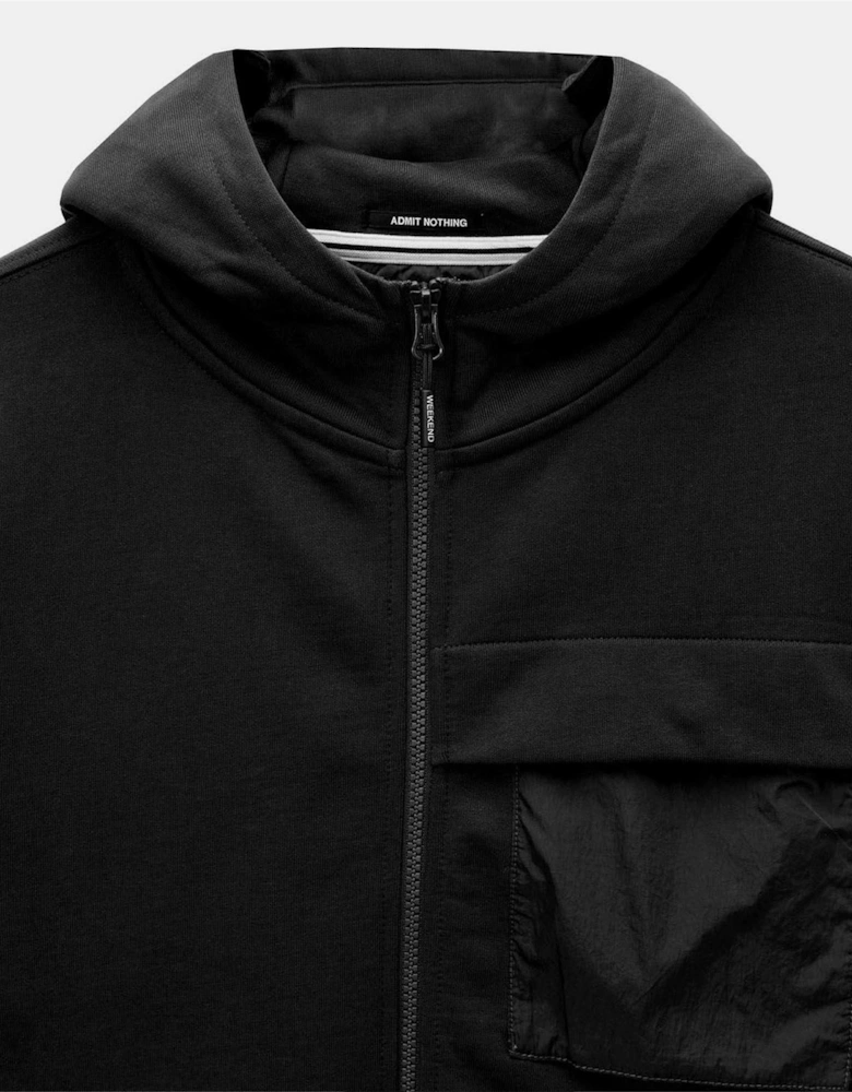 Daponte Overlay Zip Hoodie