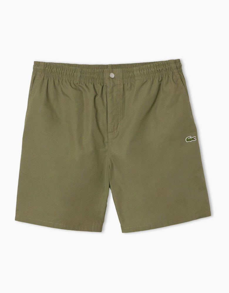 Relaxed Fit Poplin Shorts