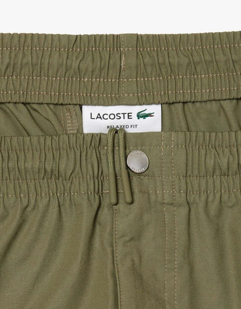 Relaxed Fit Poplin Shorts