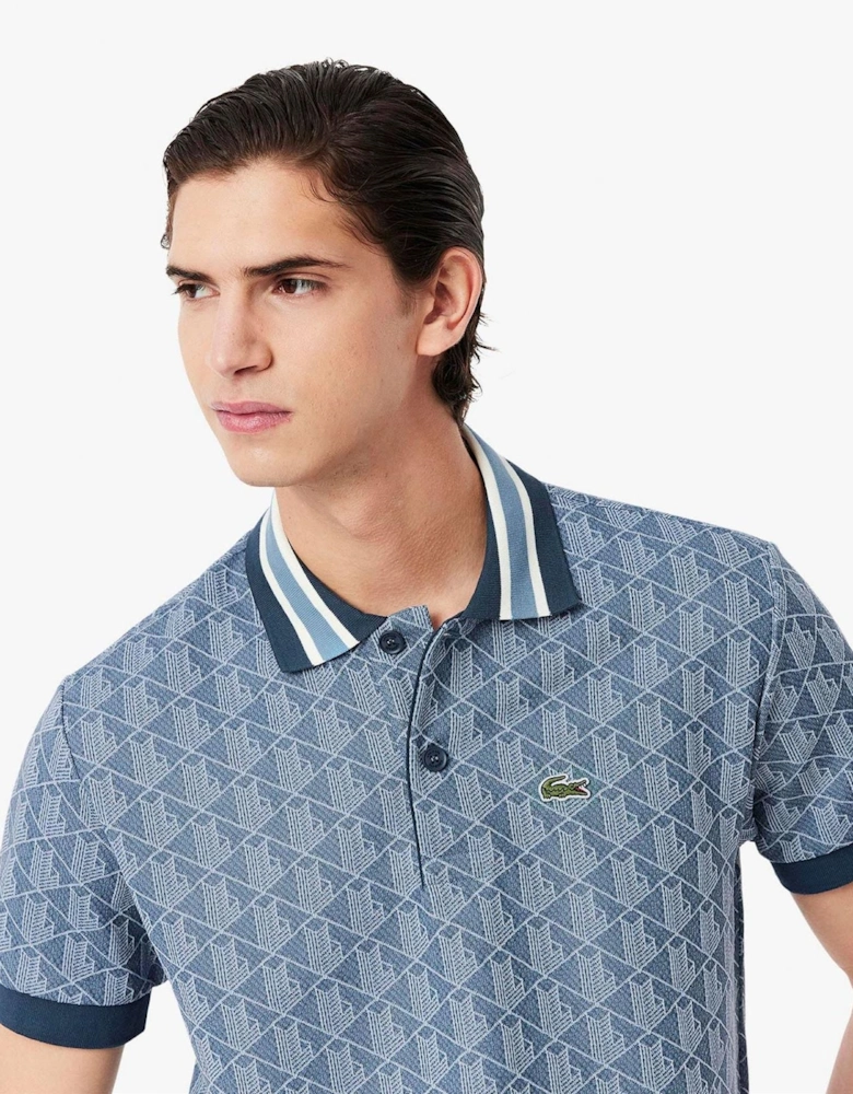 Fit Monogram Jacquard Polo Shirt