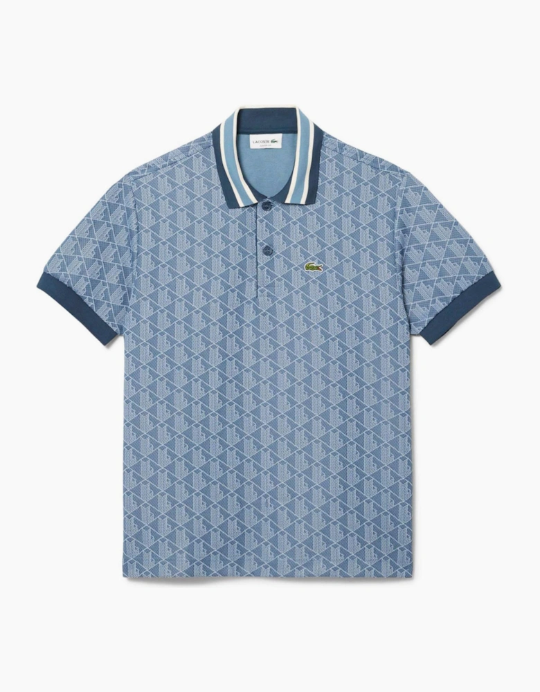 Fit Monogram Jacquard Polo Shirt