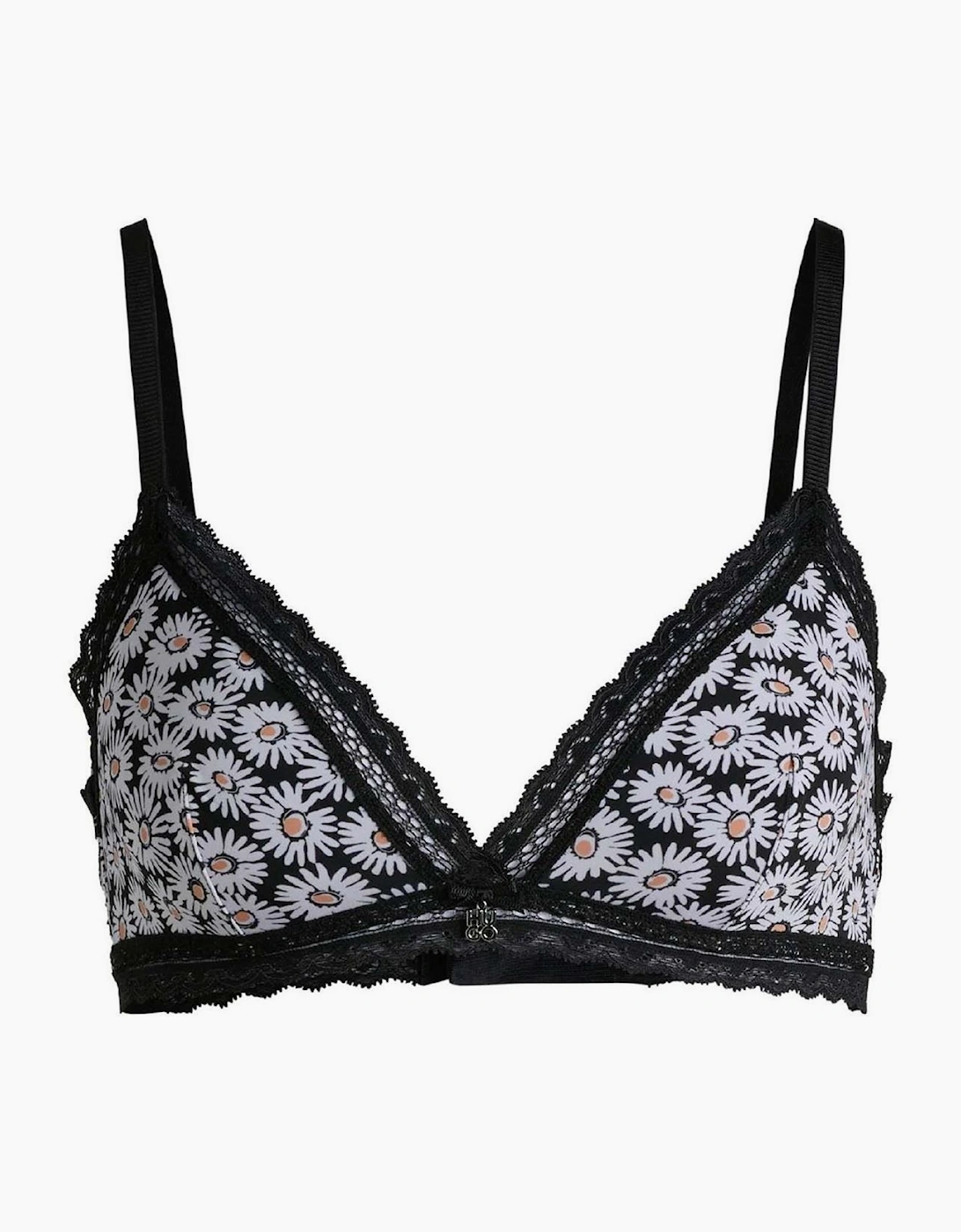 Trim Bra with Daisy Print