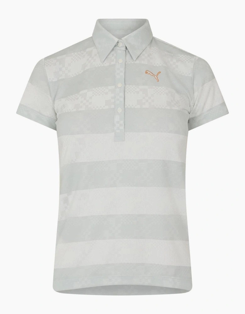 Golf Ss Border Polo Womens