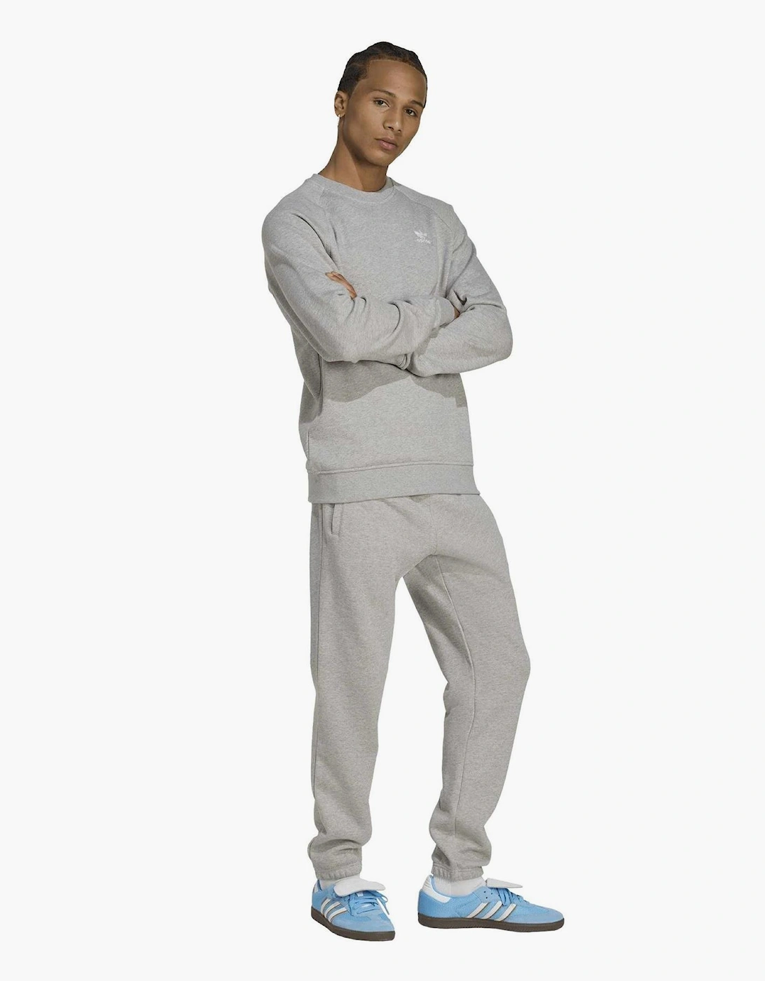 Adidas Adidas Originals Men's Trefoil Solid Patterned Slim Joggers - Grey