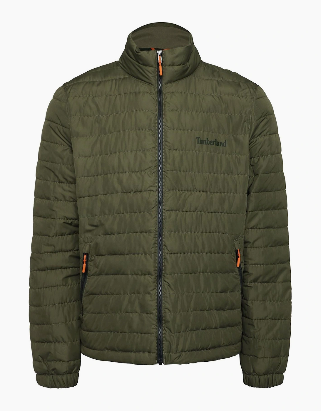 Axis Solid Patterned Zipped Pocket Puffer Coat