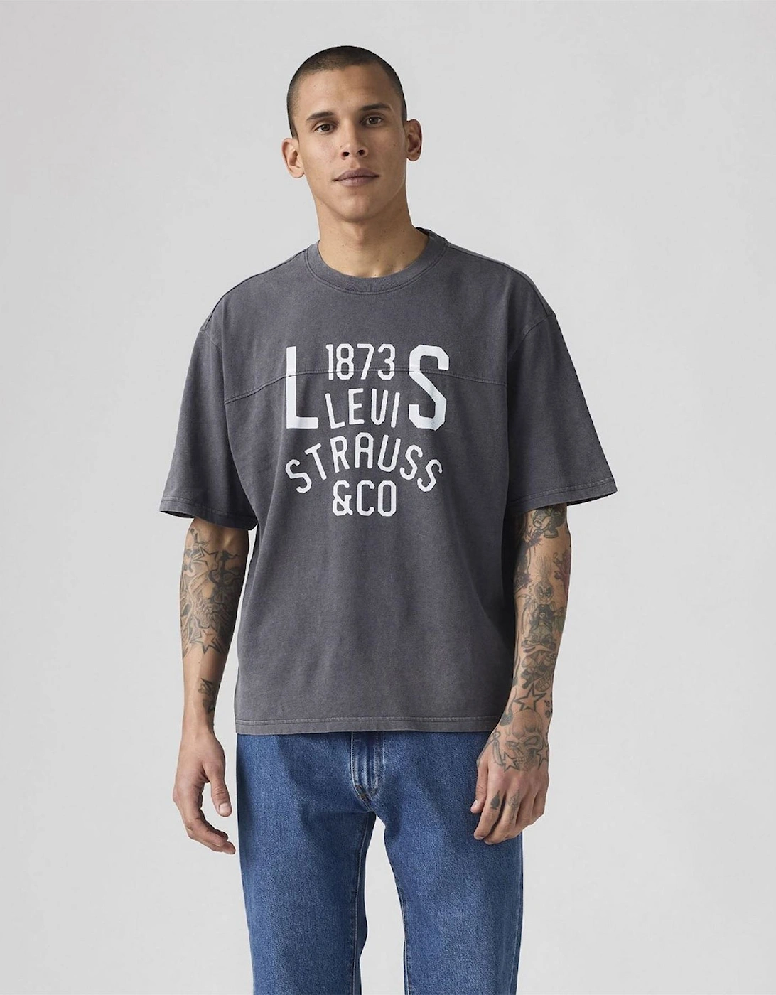 Lockwood Text Graphic Crew Neck Short Sleeve T-Shirt