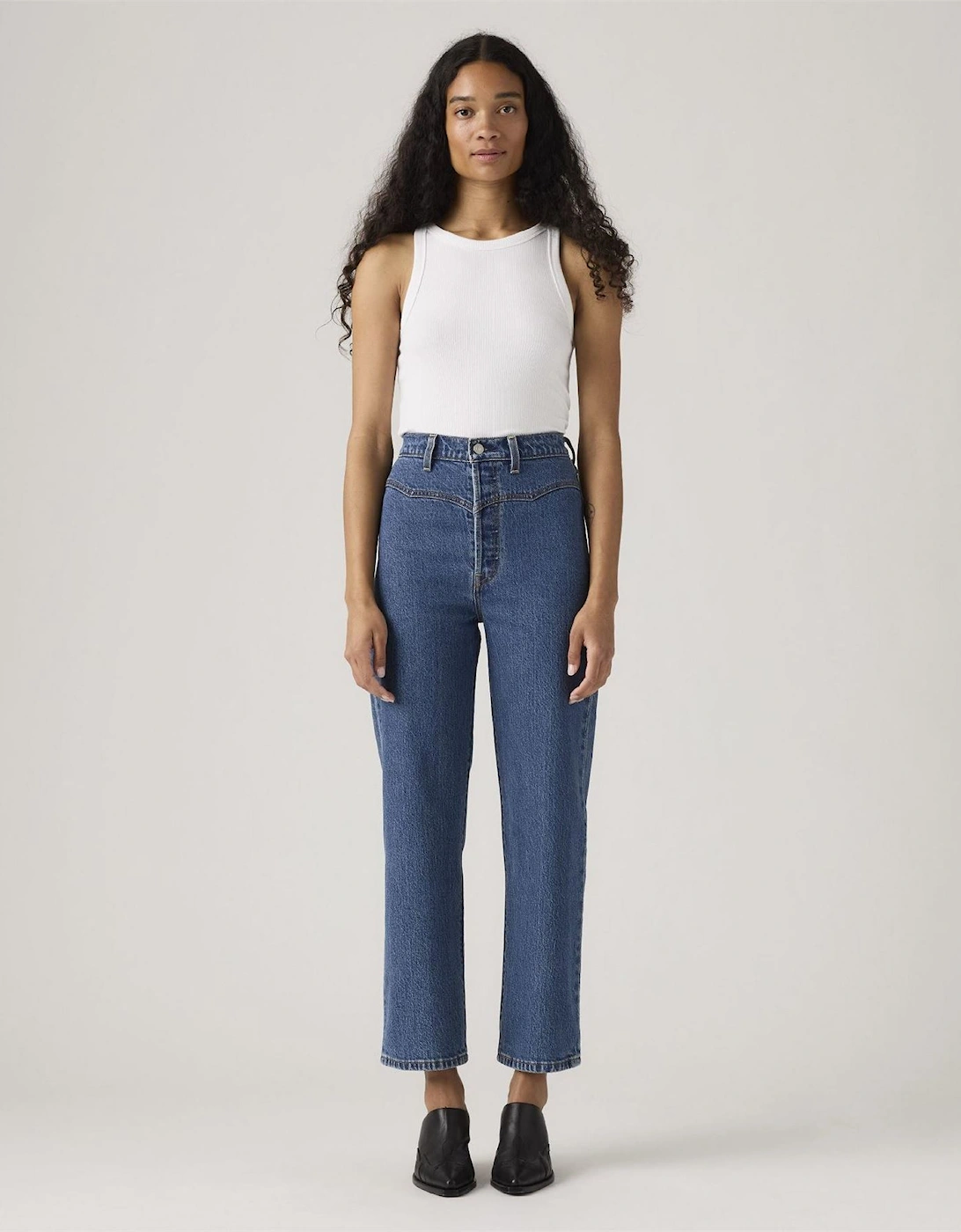 Ribcage High Rise Wide Leg Jeans