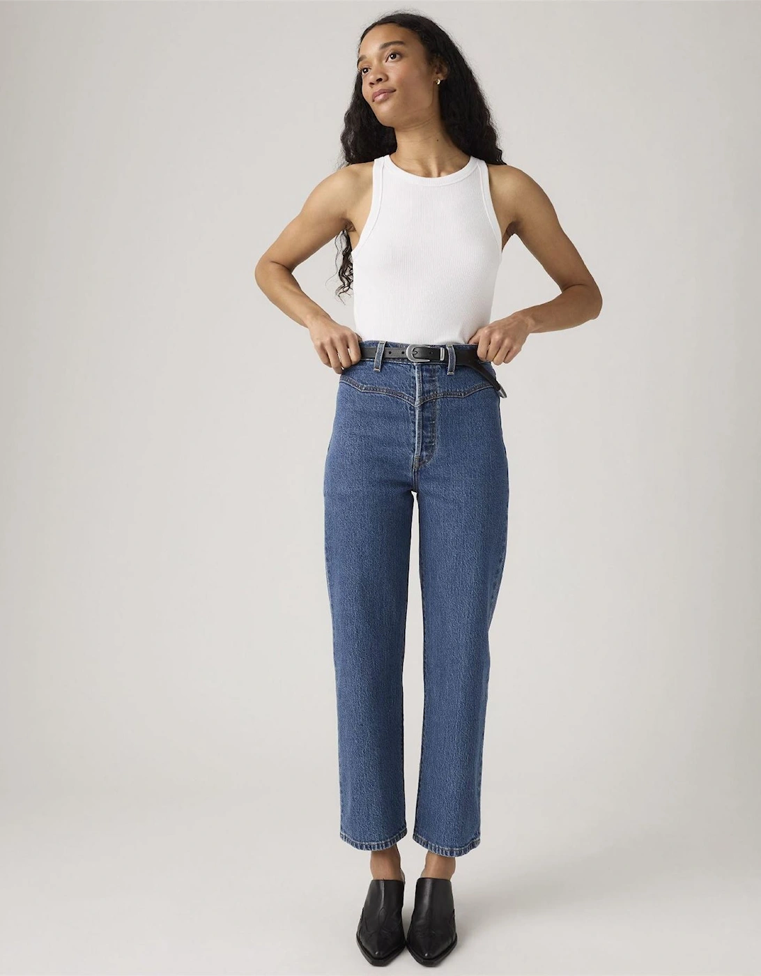 Ribcage High Rise Wide Leg Jeans