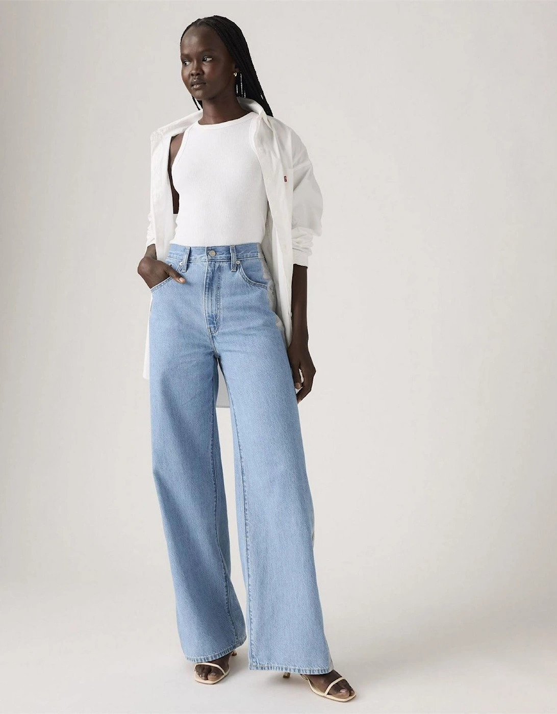 Cinch Wide Leg Jeans