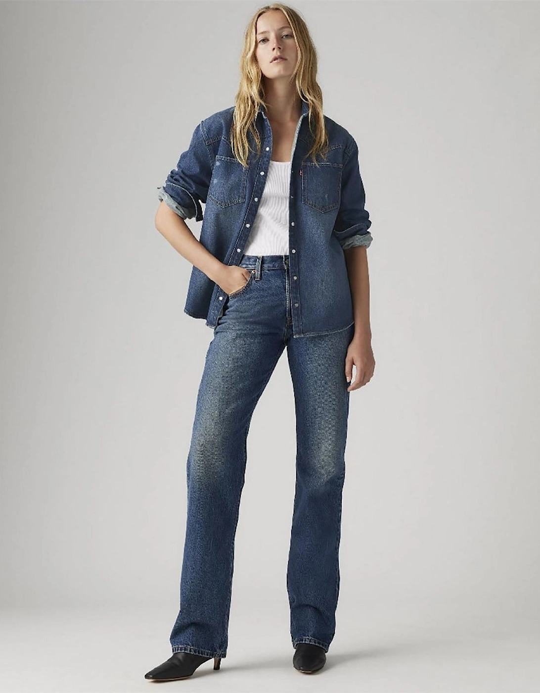 Levis 501 Women's 501 90s Flash Straight Leg Jeans - Blue