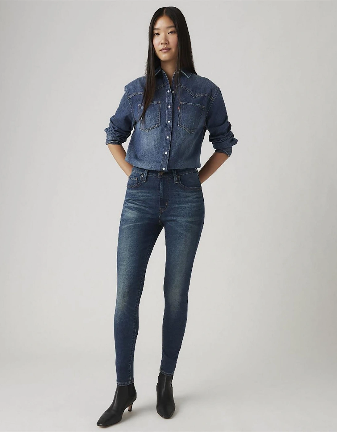 Levis Women's Navy Levi's Miles High Rise Skinny Jeans - Size 29 L30