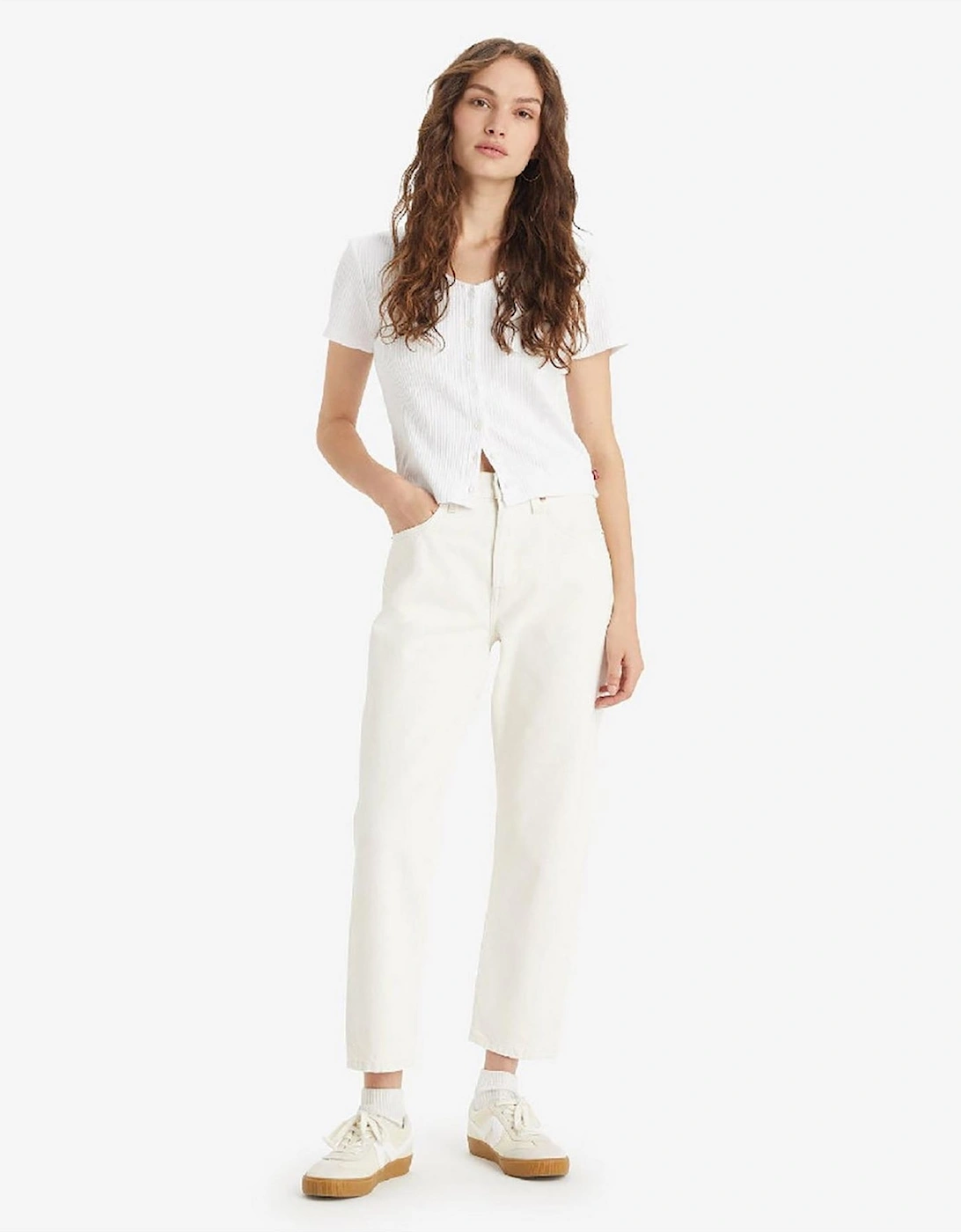 Levi's Levi's Women's Queen Five Pocket Straight Leg Jeans - White