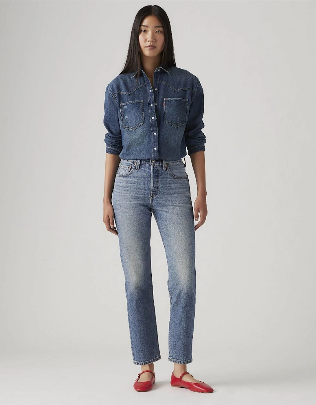 Queen Five Pocket Straight Leg Jeans